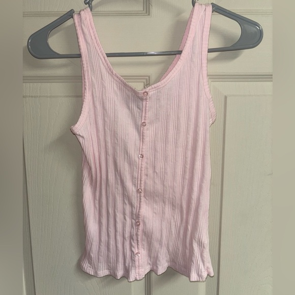 Art Class Pink Ribbed Peplum Tank Top - Picture 1 of 3